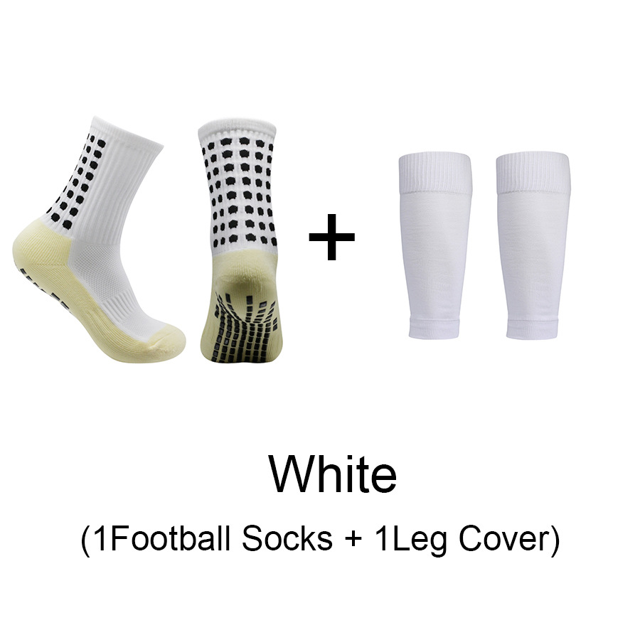 Calcetines de fútbol de toalla gruesa con parte inferior de tubo central, almohadillas de compresión antideslizantes para las piernas, calcetines deportivos para hombres y mujeres, almohadillas para las piernas, calcetines para la pantorrilla_voghion.com