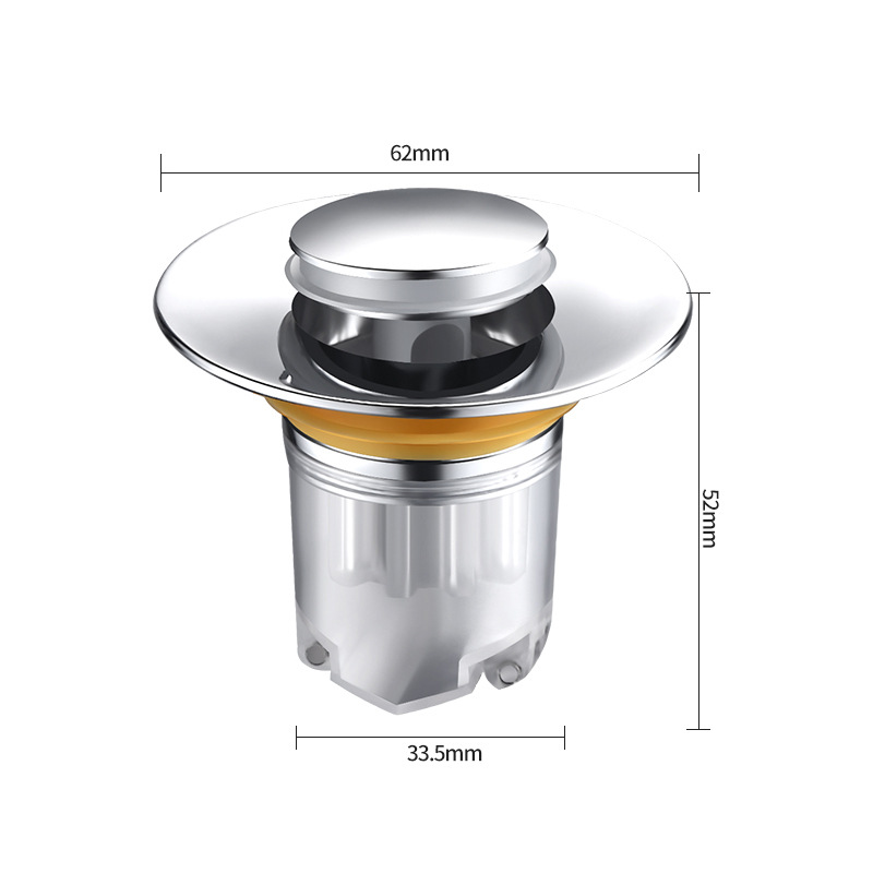 Lavabo a prueba de insectos desodorante tapón fugas lavabo escurridor accesorios Push-tipo anti-bloqueo filtro rebote núcleo