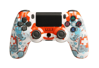 Modelo privado transfronterizo P4 consola de juegos Bluetooth maneja con giroscopio de barra de luz P4 inalámbrico Bluetooth PC control de juegos