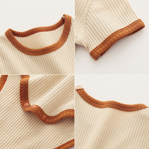 Baby ins style crawling clothes baby short-sleeved triangle robe baby summer clothes summer jumpsuit bag fart clothes