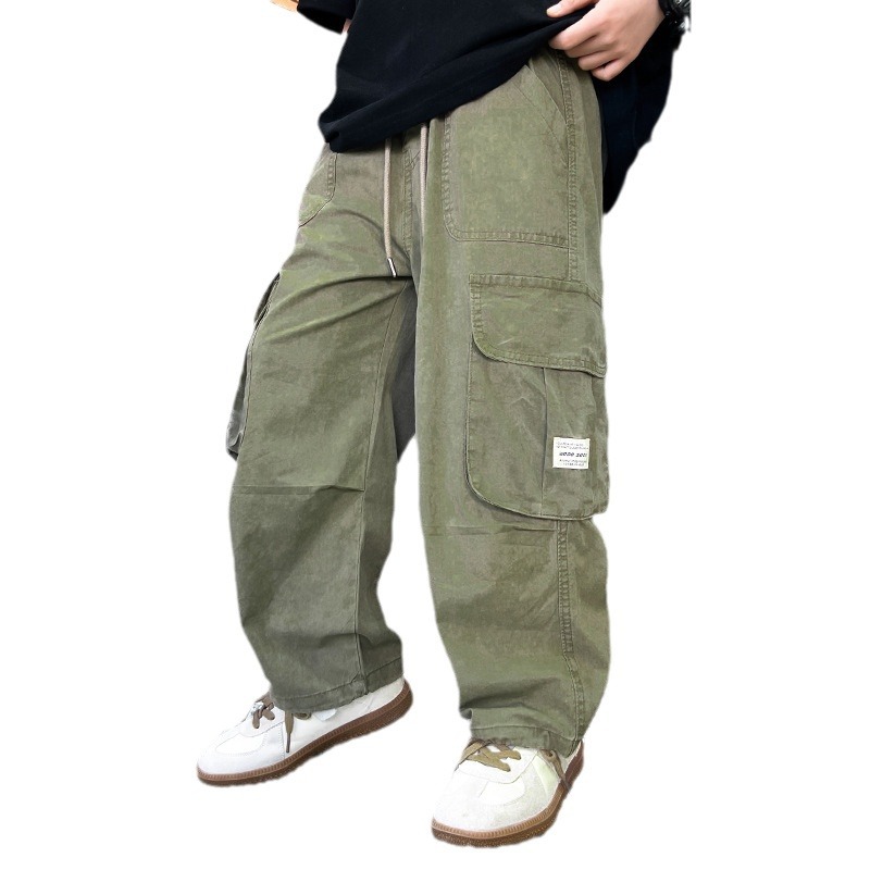 Pantalon plissé décontracté pour enfant coupe large et léger_voghion.com