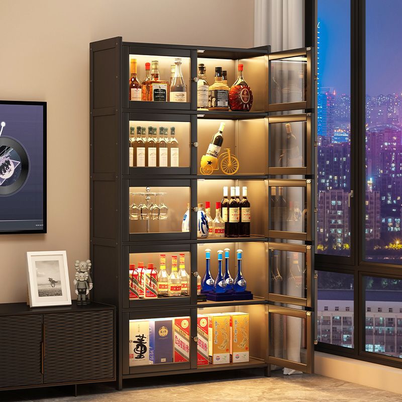 Wine Rack Display Cabinet Home Living Room Dining Room Glass Wine Cabinet with Door Modern Simple Thickened Anti-Fouling Storage Cabinet