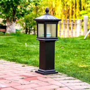 Lawn lamp new Chinese LED solar outdoor garden street lamp outdoor Villa courtyard garden lawn Road