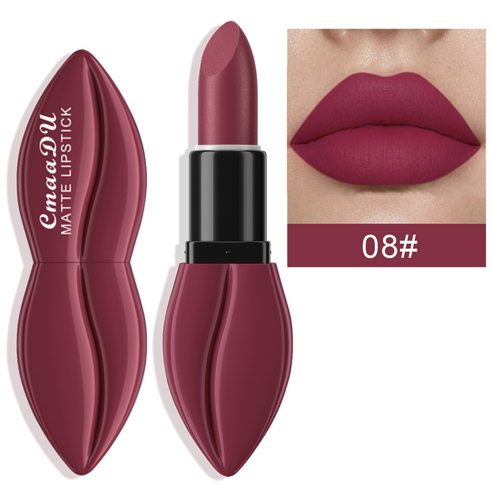 CmaaDu 10 Colors Matte Velvet Finish Long-lasting Moisturizing Lipstick Wholesale Cross-border Model_voghion.com