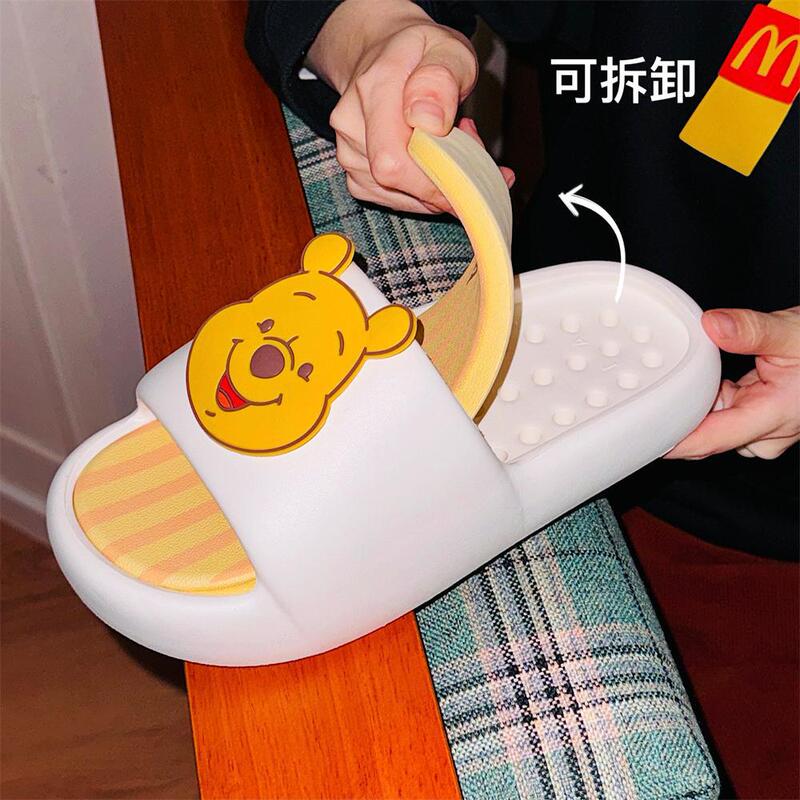 Genuine Cute Fun Personalized High-grade Ins Winnie the Pooh Slippers Women's Eva Comfortable Home and Outer Wear Sandals Summer