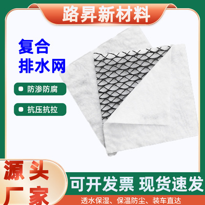 三维复合排水网垃圾填埋场排水厂家铁路隧道HDPE复合过滤防渗网格