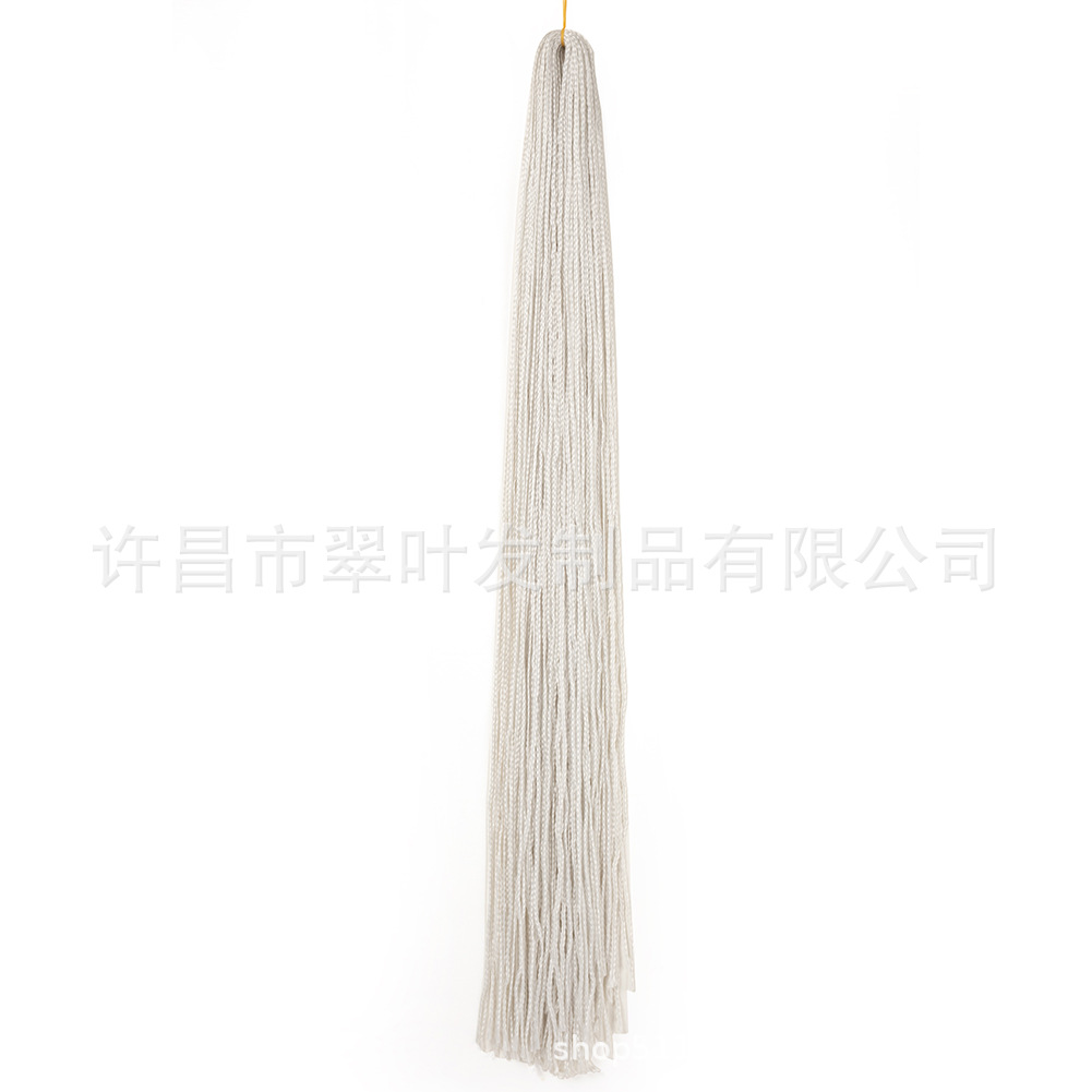 Trenzas de tres hebras ultrafinas de color Hip Hop Personalidad de moda trenzas mecánicas Zizi Box Braids