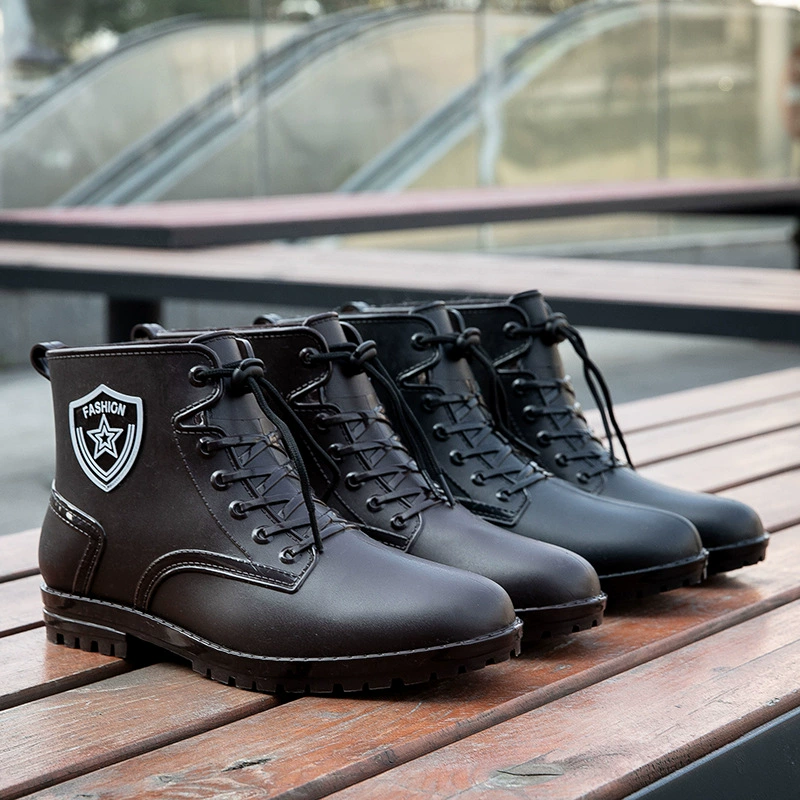 Повседневная непромокаемая обувь, мужские резиновые сапоги, резиновые сапоги, модные Нескользящие сапоги с короткой трубкой, новые популярные в Интернете, износостойкие изделия Four Seasons, Высококачественная Внешняя торговля