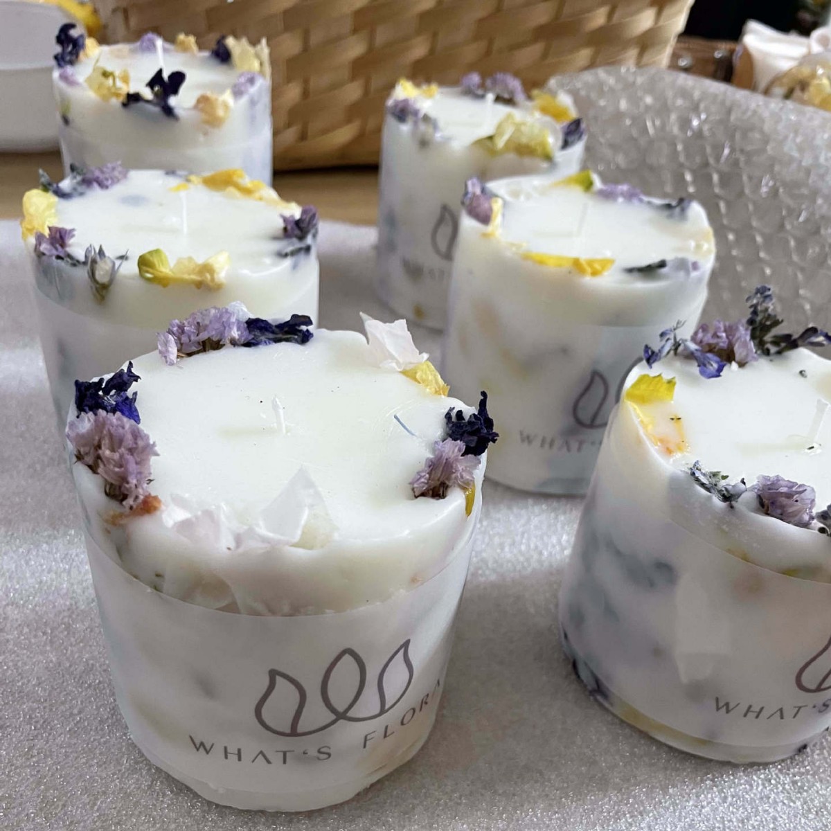 Flores de inmortalidad transfronterizas flores secas rosas de aroma vela floral vela de boda regalo de mano aroma del dormitorio real