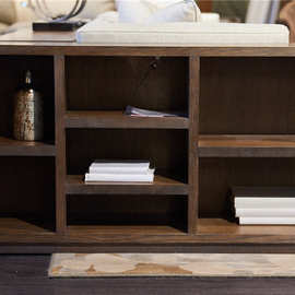 美式乡村实木简约书柜书橱客厅书房家用小户型别墅样板房全屋家具