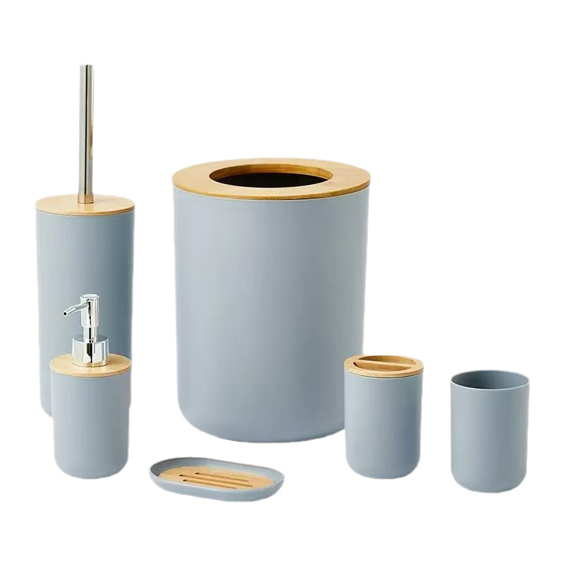Baños sanitarios 6 conjuntos de hotel alojamiento residencial simple lujo conjunto de lavado baño basura taza de cepillo de dientes