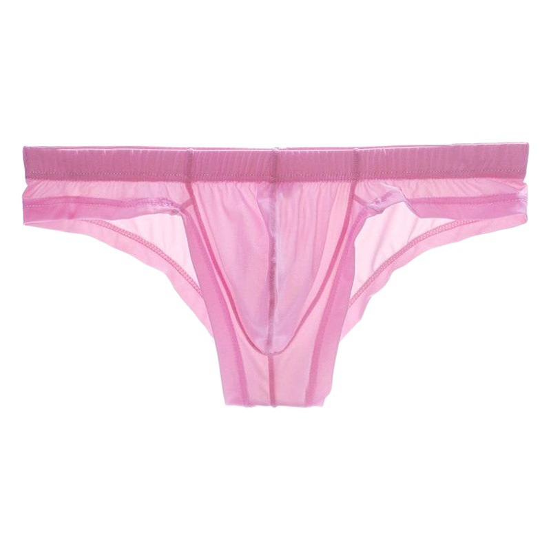 君も男性の氷糸透明下着低腰セクシー三角ズボン通気u凸潮男青年半ズボン頭卸売り