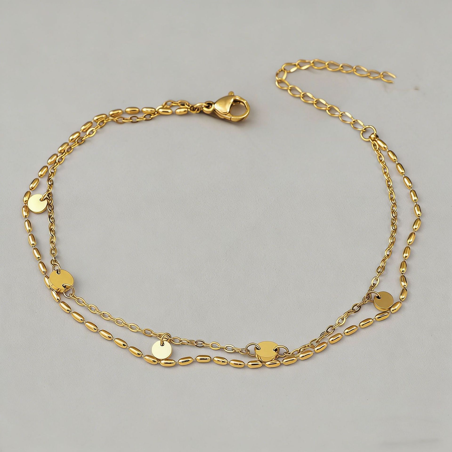 No desvanecerse nicho lujo ligero oro doble disco perlas tocalera mujer diseño delicado regalo de tocalera de amigos