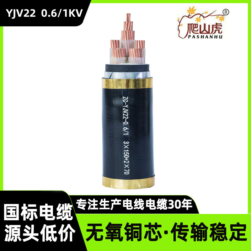 National Standard Copper Core Yjv22 0.6/1Kv Armored Engineering Indoor and Outdoor High and Low Voltage Power Cable Wire