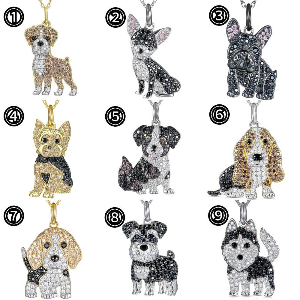 Temu Cross-Border Hot-Selling Puppy Pendant Necklace Zinc Alloy Die-Casting Exquisite Craftsmanship New Product Special Offer Trendy Necklace