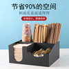 壹次性紙杯架吧台收納吸管紙巾收納盒商用咖啡奶茶店置物架取杯器