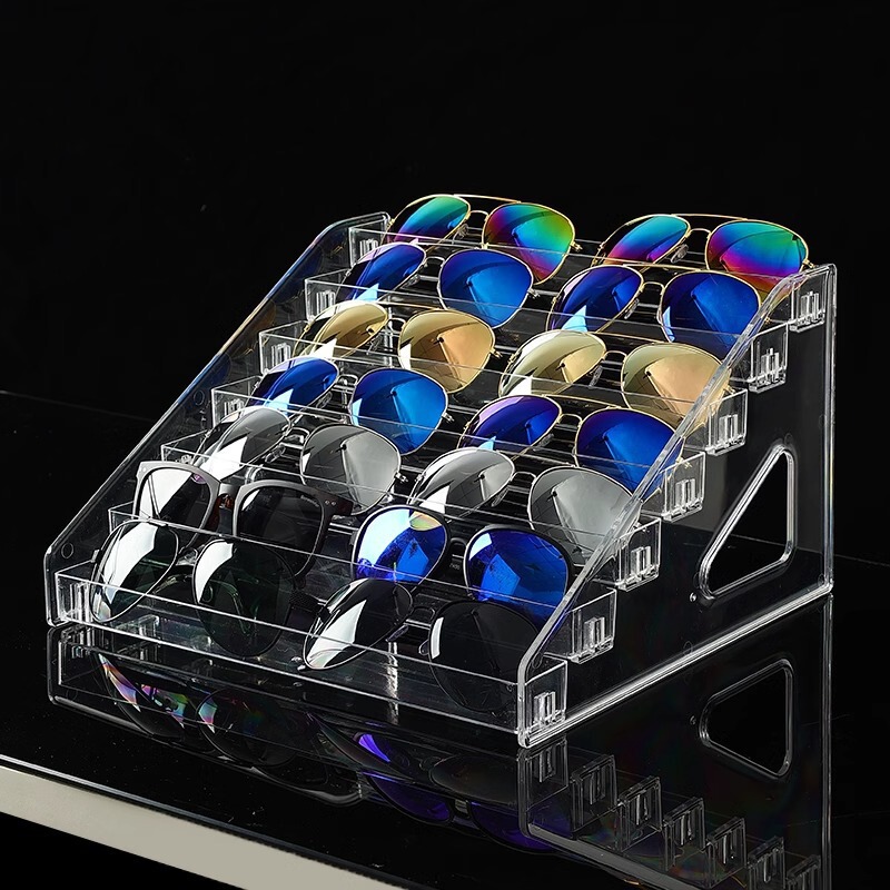 Sunglasses Display Rack Counter Multi-Layer Ladder Storage Rack Sunglasses Display Rack Transparent Acrylic Glasses Storage Box Sunglasses Display Rack Counter Multi-Layer Ladder Storage Rack Sunglasses Display Rack Transparent Acrylic Glasses Storage Box
