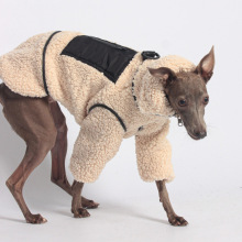 宠物服饰 冬季正反两穿两脚衣保暖羊羔绒灵缇格力细犬狗狗衣服