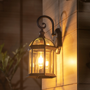⇡ Villa Outdoor Wall Lamp New Chinese Style Gate Pillar Courtyard Exterior Wall Outdoor Balcony Eaves Retro Wall Hanging Lamp Anti-