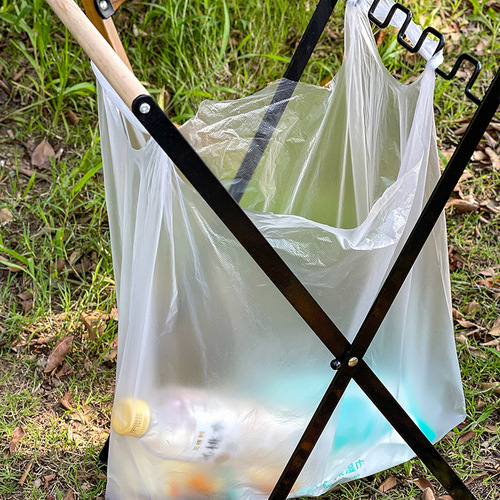 Outdoor folding garbage rack camping home kitchen garbage bag hanger desktop egg roll table storage rack storage bracket