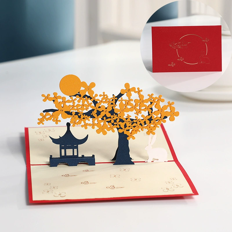 Christmas 3D three -dimensional puzzle Creative ornaments Christmas party Paper carving multiple options