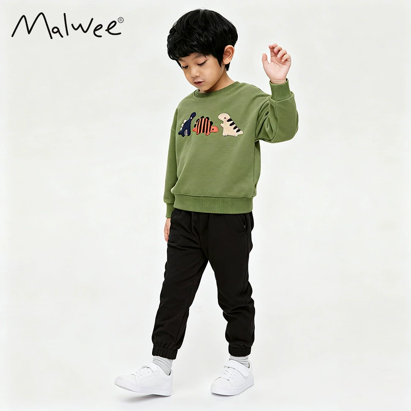 Мальчик свитер костюм осеннего нового европейского и американского среднего возраста повседневные брюки с длинным рукавом