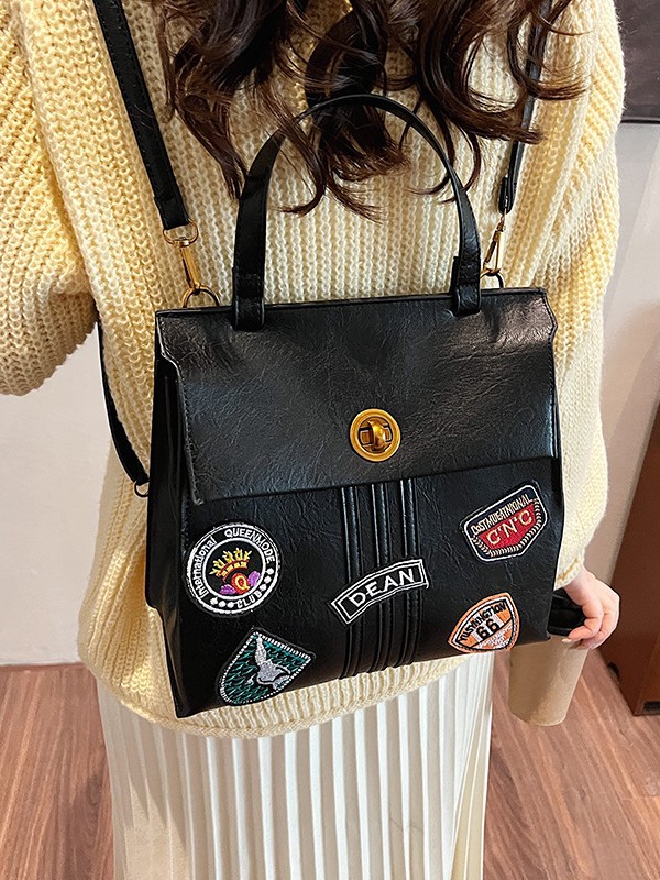 Colegio estilo retro bolso de mano gran capacidad alta mochila multipropósito ocio mochila de hombro