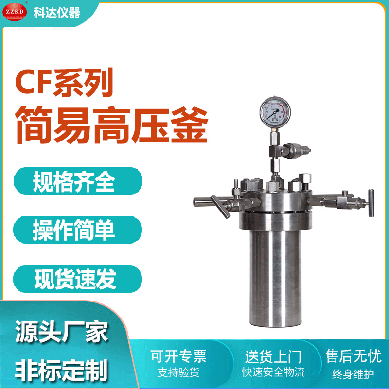 微型简易加热搅拌反应釜 CF-0.025简易不锈钢高压反应釜