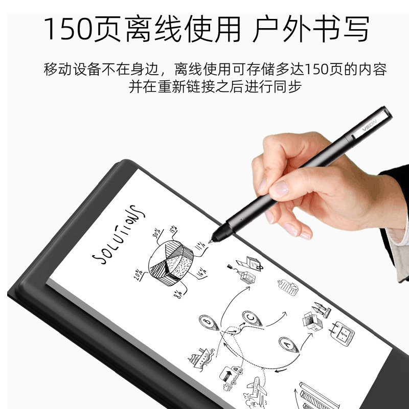 Cuaderno digital inteligente con sincronización a app móvil, pantalla de notas y dibujo a color, ideal para música y creatividad.