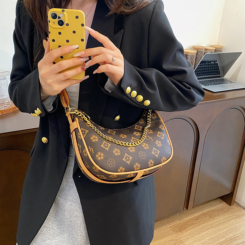 Vintage Print Small Crossbody Shoulder Bag For Women, Square Design_voghion.com