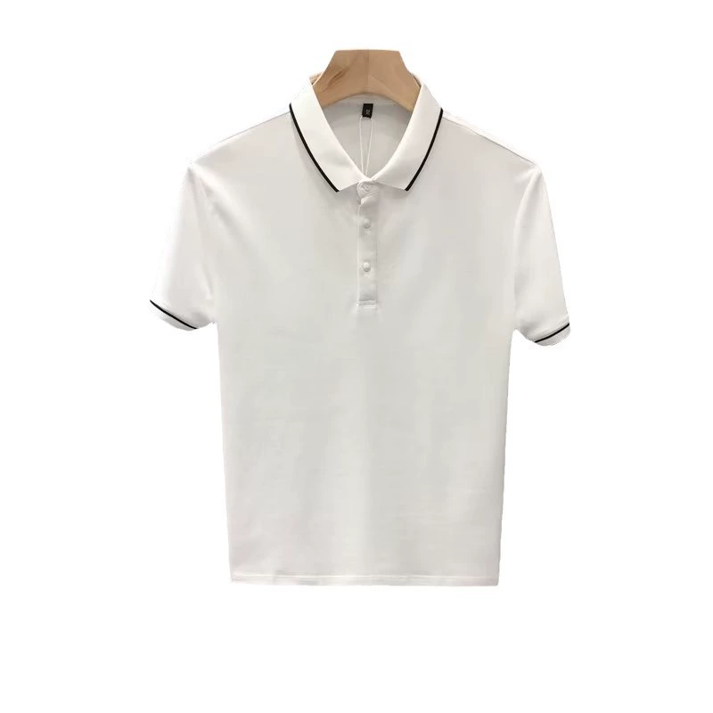 Поло summer silk в ретро стиле, мужская короткий рукав, отдых, M–5XL, разноцветные