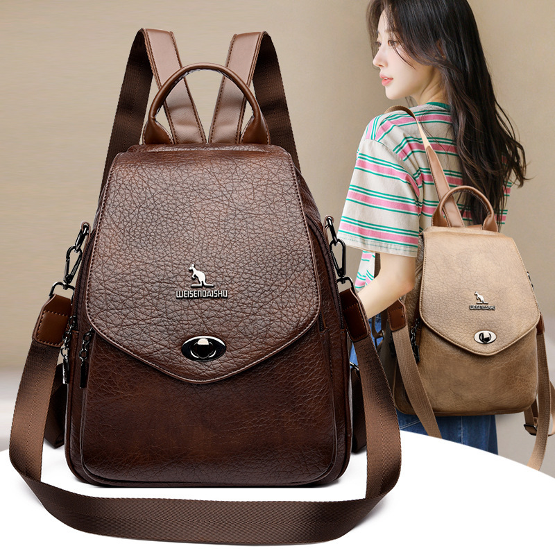 Backpack for Women 2026 Fashionable Leather Backpack for Middle-Aged Mothers Travel Bag Soft Leather Large Capacity Women's Casual Bag Backpack for Women 2026 Fashionable Leather Backpack for Middle-Aged Mothers Travel Bag Soft Leather Large Capacity Women's Casual Bag