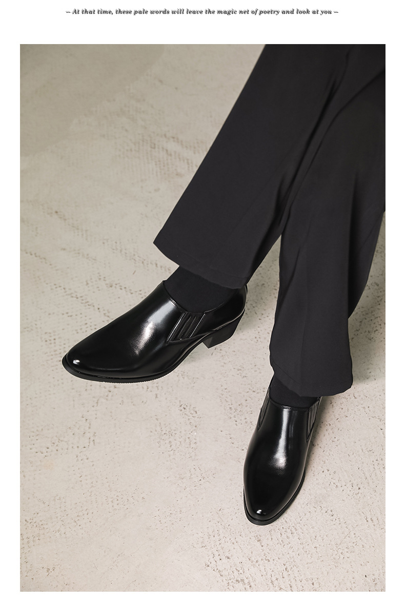Loafers Men's Shoes Fashion Large Size Low Top Shoes Spring And Autumn New Style Sleeve Pointed Leather Shoes One Step Small Leather Shoes_vogvips.com