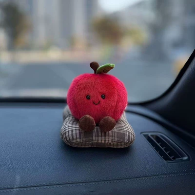 Cute and Fun Lying Flat Fruit-Shaped Car Interior New Year Decorations, Car Dashboard Co-Driver Doll