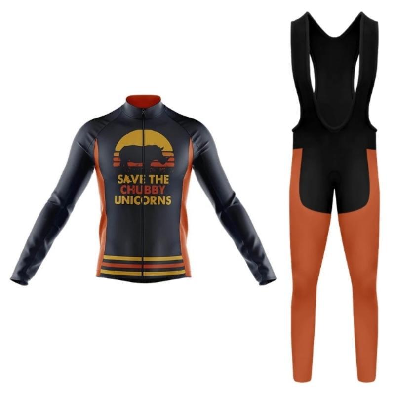 Hot Selling Autumn and Winter Long-Sleeved Fleece Cycling Jersey Suit Team Tour De France Mountain Bike Outdoor Sports Can Be Designed with Drawings
