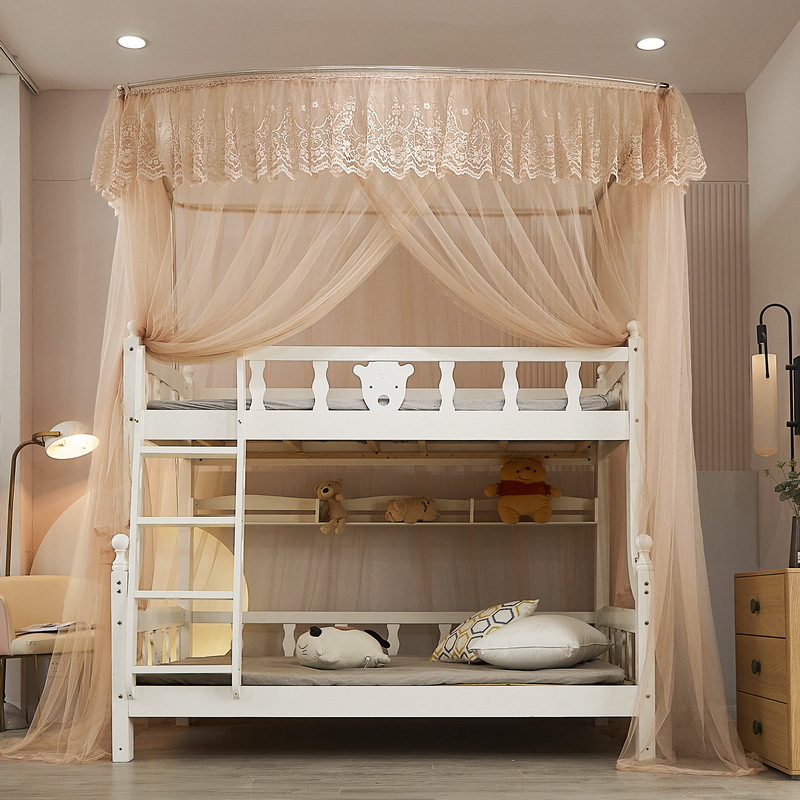 2024 new bed mosquito net U-shaped upper and lower bed home children's bed bunk bed encryption thickened high and low bed