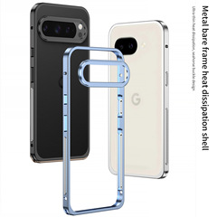 クロスボーダー対応 Google PIXEL10 海馬型フレーム付きスマホケース 9PROXL レンズ付きメタル放熱保護ケース