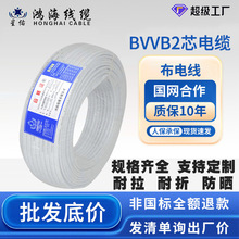 批发国标纯铜电源线BVVB2芯6平方家装阻燃护套线家用电线电缆线