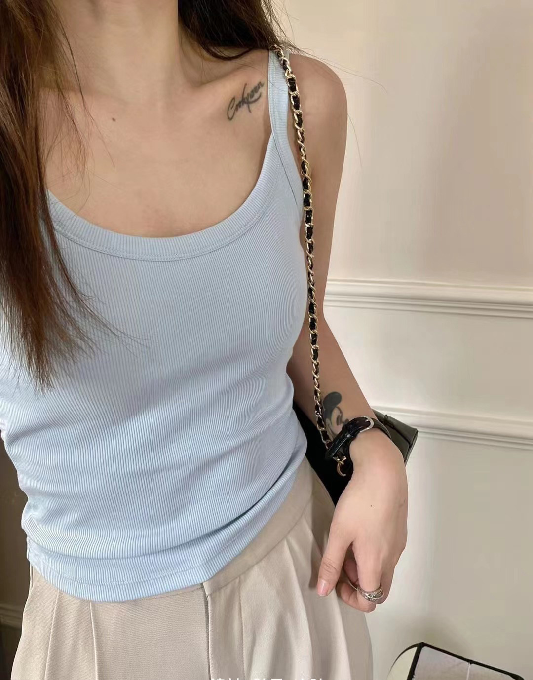 Ropa interior de camisola de verano con almohadilla en el pecho algodón roscado de las mujeres cómodo transpirable todo partido SLIM-Fit adelgazar ropa superior de fondo