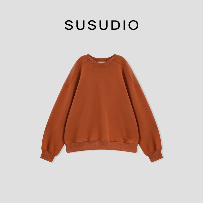 Susudio's Treasure 2.0 480g High Weight Basic Clean Version Wide Pure Color Early Autumn Sweatshirt # Four Thousand Seventy-Two J