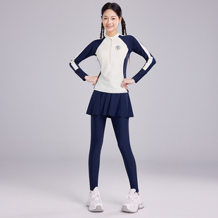 Girls' Surf Suit Split Three-Piece Set Conservative Korean-Style Student Jellyfish Diving Suit Split Girls' Swimsuit