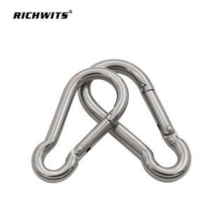 Stainless Steel 304 316 Spring Hook Carabiner Spring Buckle Outdoor Climbing Buckle Chain Buckle Rope Buckle Swing Hook