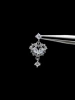 Earrings drop-shaped with zircon