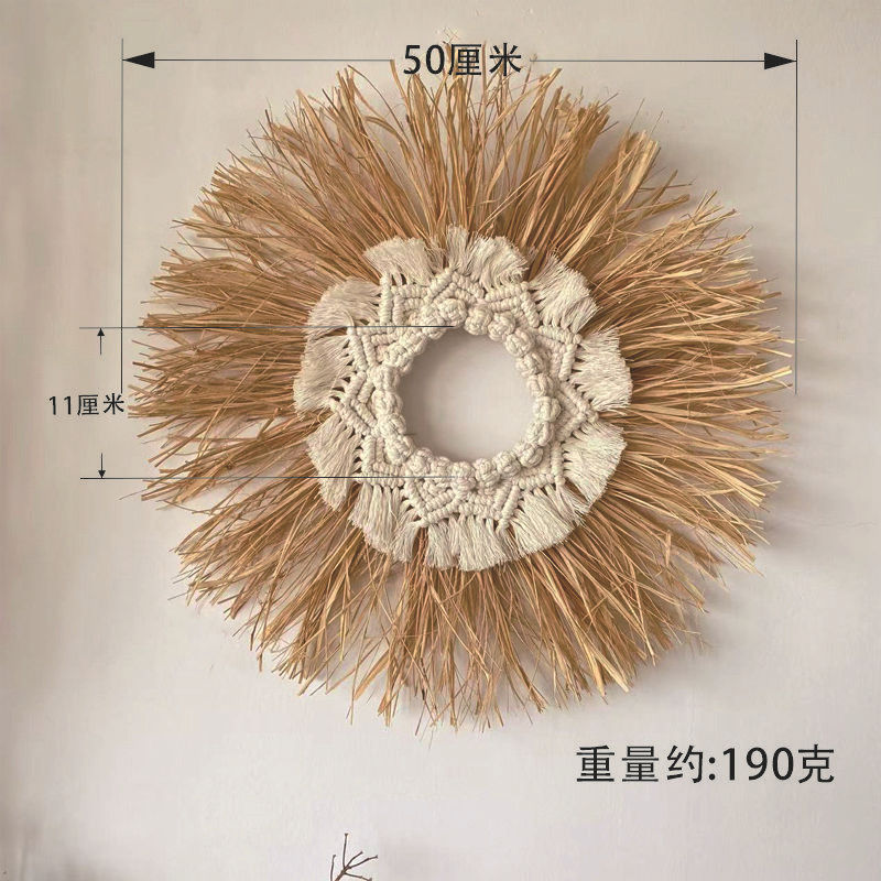 ソースファクトリー ラフィア壁掛け 新品わら編み 和風モロッコホテル B&B 壁掛け壁掛け 在庫あり|undefined
