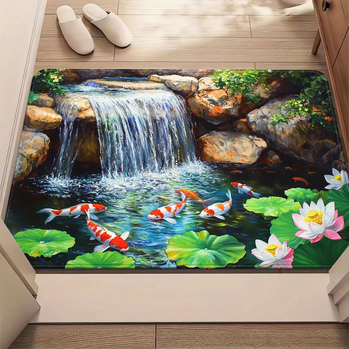 Visual Effect Diatomaceous Earth 3D Three-Dimensional Entrance Door Bathroom Toilet Easy-Care Mat Cross-Border_voghion.com