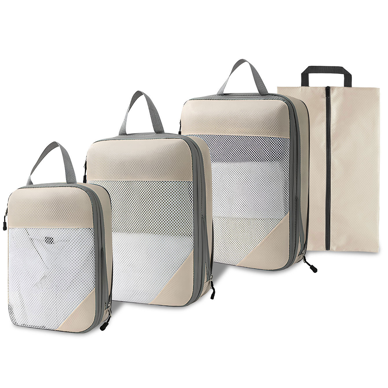 베이지 4종 세트(그물 포함)