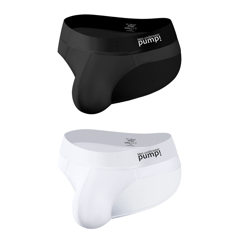 [3D] men's briefs cotton comfortable sports low waist solid color men's underwear comfortable breathable men's underpants