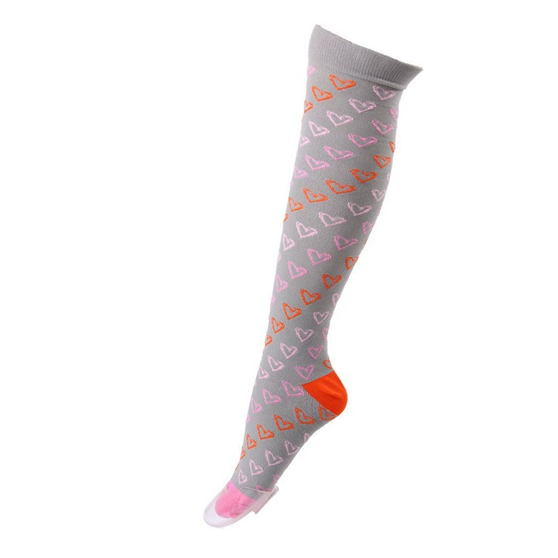 Compression Running Socks, Unisex Jacquard Knee-High Socks, Multiple Patterns, S/M & L/XL