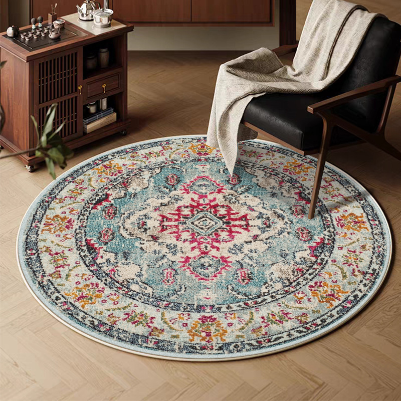 Alfombra de cachemira retro transfronteriza sala de estar sofá mantas de mesa de té mantas domésticas resistentes a la suciedad y al desgaste mantas de cama de dormitorio