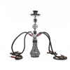 Spot inventory Double -barrier four -tube Arabic smoke bottle set medium mosaic glass cigarette fight metal accessories